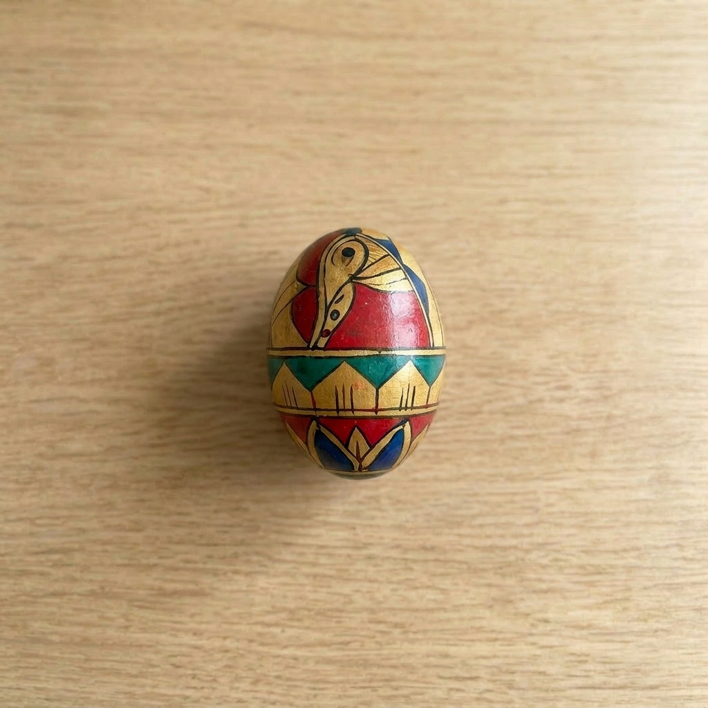 Painted egg hand shaker by Benjamin International included in the Mycelium Experience Kit